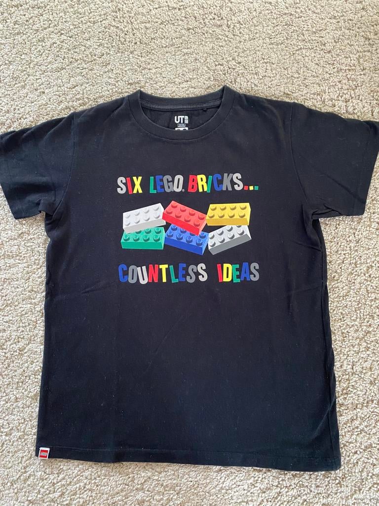 Zwart Lego t-shirt uniqlo, Garçon, Enlèvement ou Envoi, Chemise ou À manches longues, Comme neuf