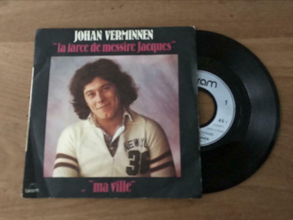 Vinyl single Johan Verminnen La farce de messire Jacques, Enlèvement ou Envoi, En néerlandais