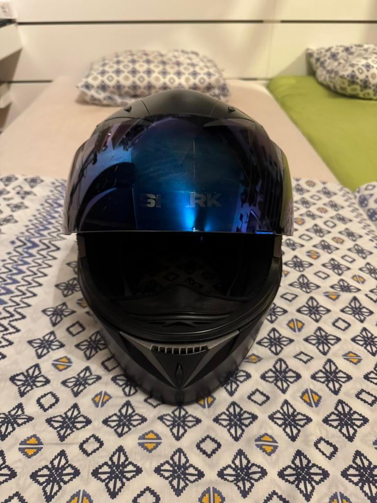 Shark mat zwarte helm, Motoren, Kleding | Motorhelmen, Heren, Integraalhelm, XL, Shark, Tweedehands, Ophalen of Verzenden