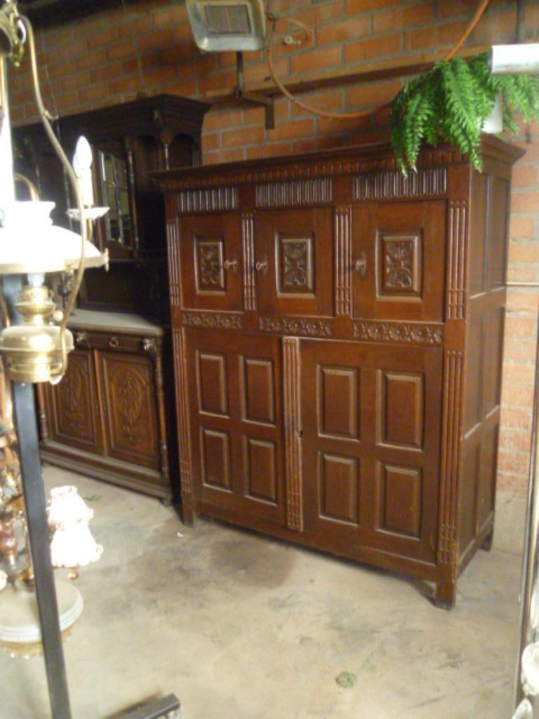GR. ANTIEKE EIKEN KAST, Ophalen of Verzenden