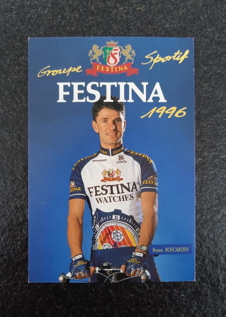 Rennerskaart - Bruno Boscardin (Festina 1996), Collections, Envoi, Neuf