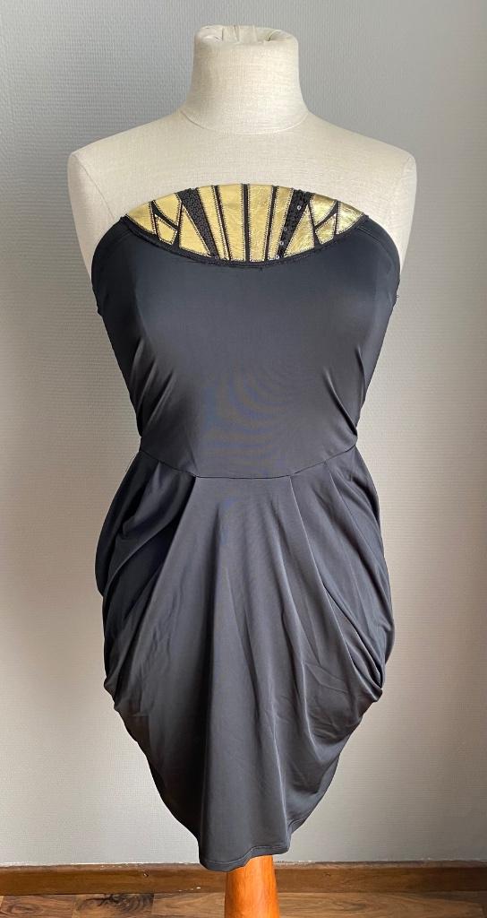 Zwart strapless jurkje Baby Phat maat L - NIEUW, Kleding | Dames, Verzenden, Zwart, Maat 42/44 (L), Nieuw