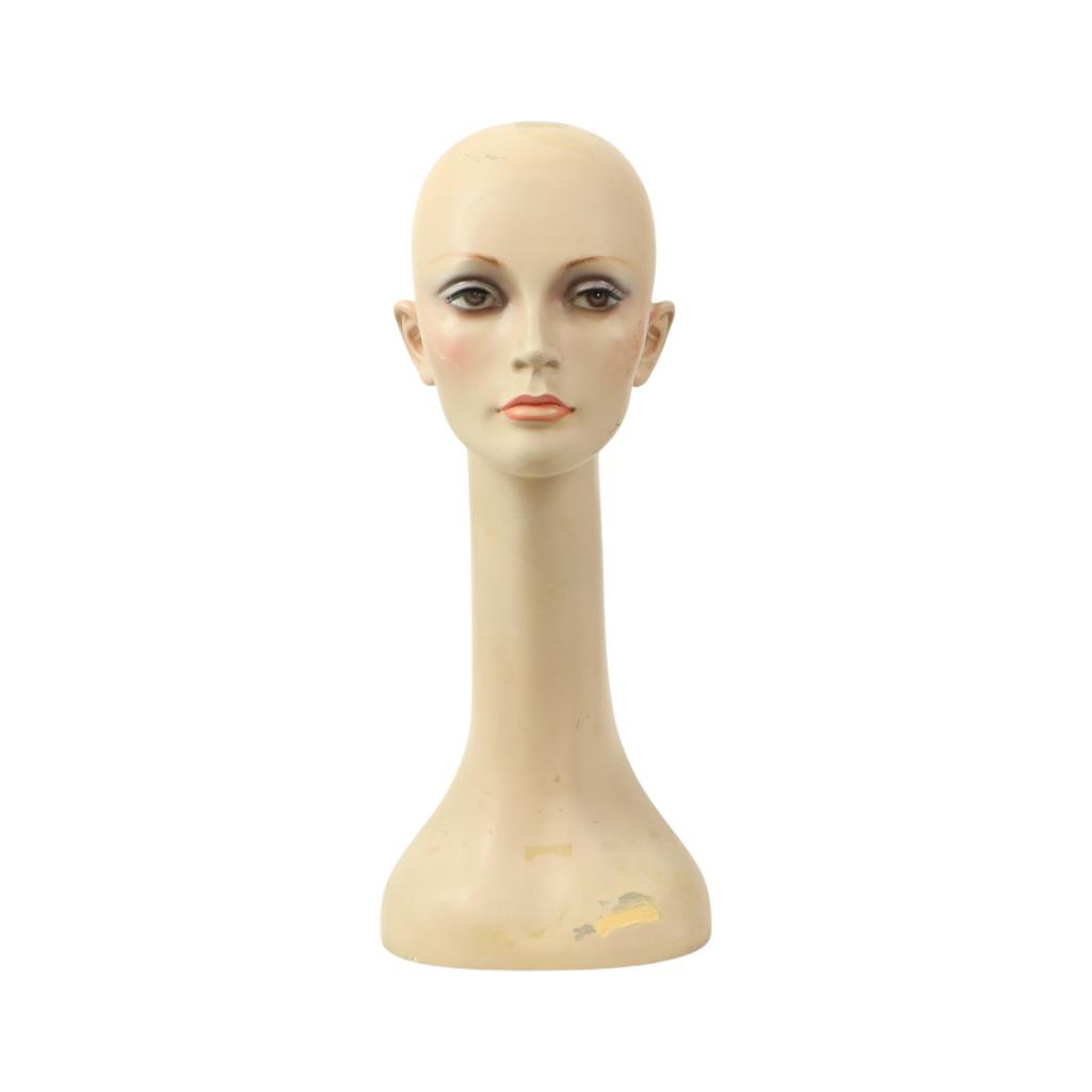 Grote Vintage Mannequin Etalage Hoofd Vrouw Paspop 52cm, Enlèvement ou Envoi