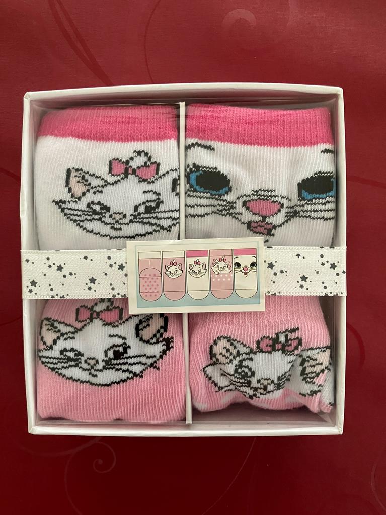 4 paar nieuwe Disney Marie antislip babysokjes maat 17-19, Kinderen en Baby's, Disney, Meisje, Nieuw, Ophalen of Verzenden