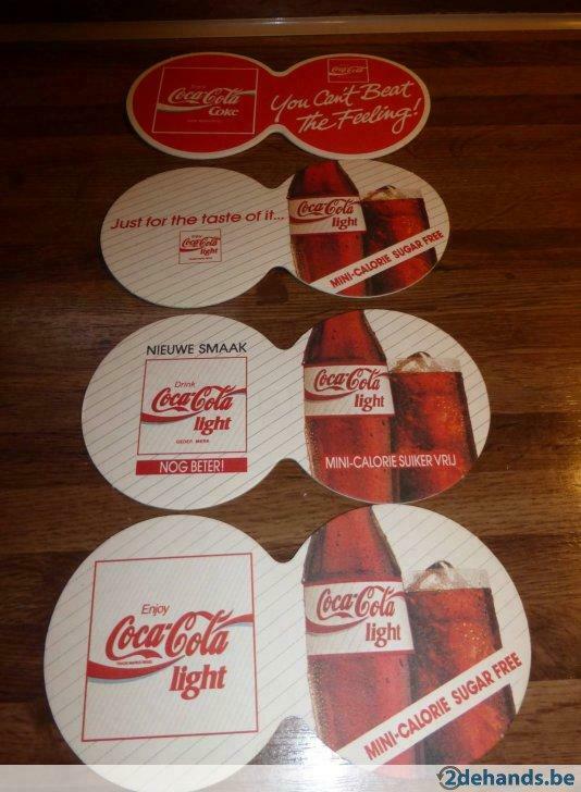 4 duo-viltjes coca cola, Collections, Marques & Objets publicitaires, Enlèvement ou Envoi, Utilisé