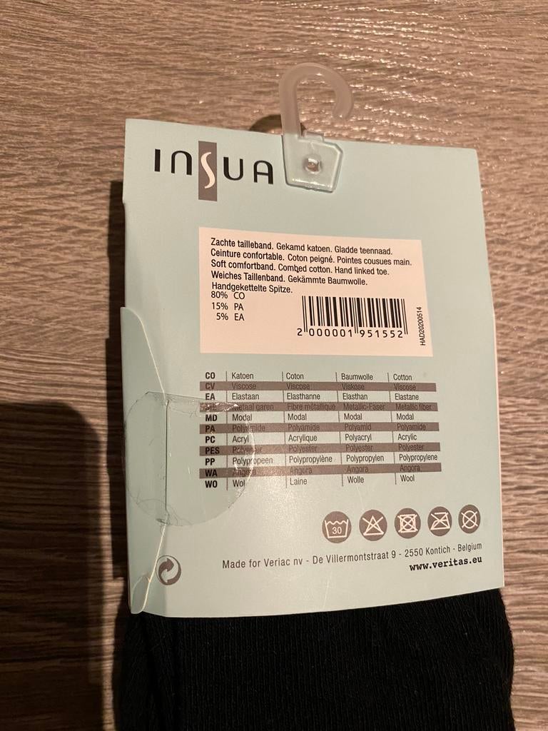 Nieuwe zwarte broekkousen meisje maat 152/164, Neuf, Enlèvement ou Envoi, Vêtements de nuit ou Sous-vêtements, Fille