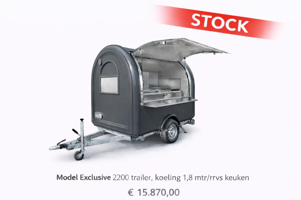 ..compacte foodtrailer, met koelwerkbank en afzuigkap, Ophalen, Overige typen