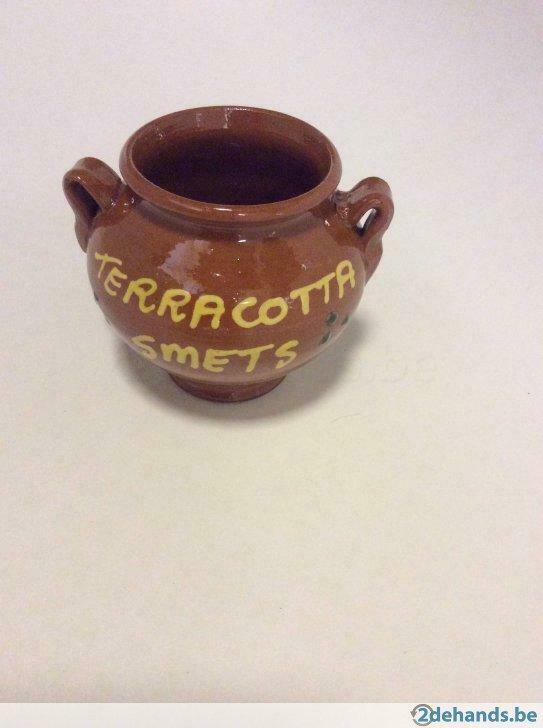 Terracotta potje ( vaasje)Smets te koop, Ophalen of Verzenden, Nieuw