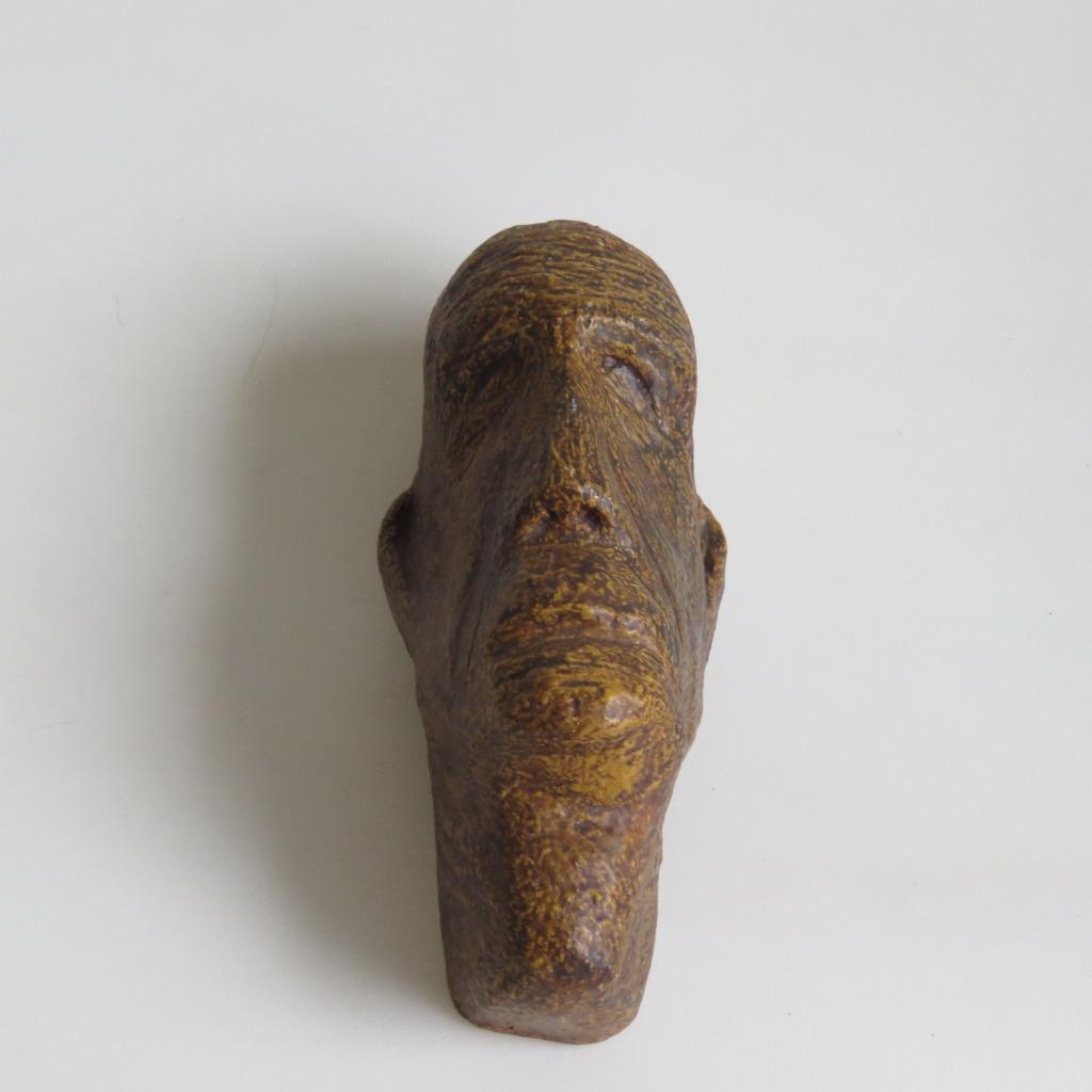 Vintage hoofd masker in klei, Antiek en Kunst, Antiek | Keramiek en Aardewerk, Ophalen of Verzenden
