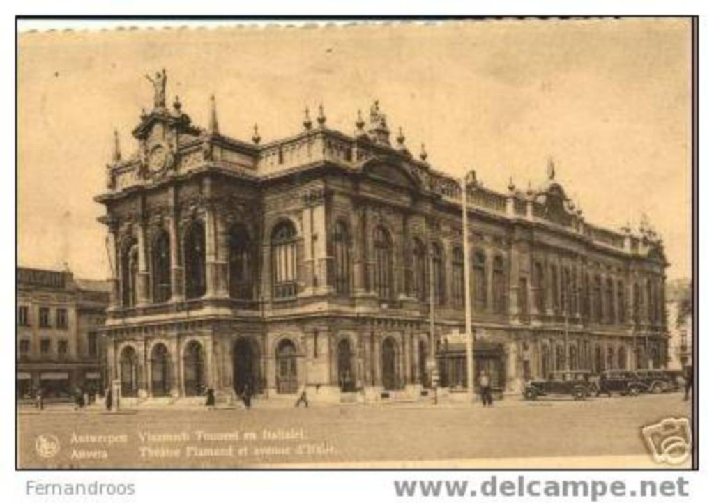 ANTWERPEN VLAAMSCH TOONEEL EN ITALIALEI 1943, Enlèvement ou Envoi, 1940 à 1960, Affranchie, Anvers