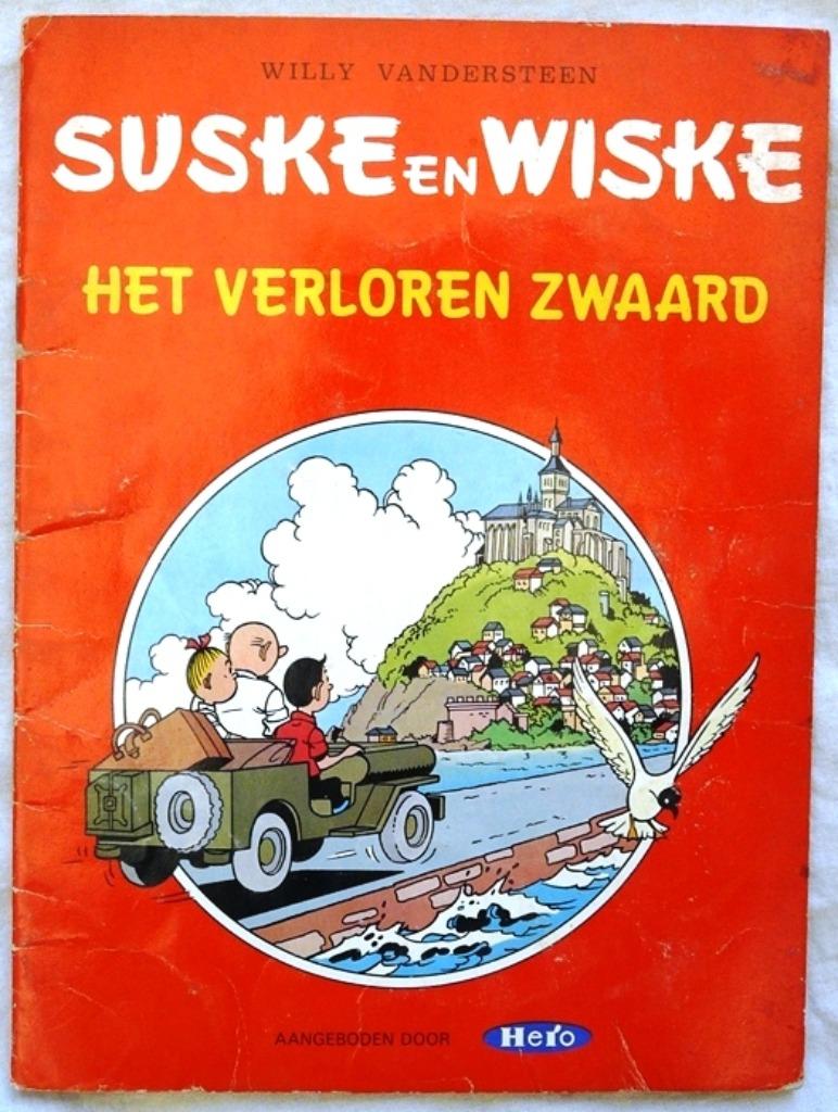 Suske en Wiske, Het Verloren Zwaard, Reclame: Hero, 1982.(1), Boeken, Gelezen, Willy Vandersteen, Eén stripboek, Ophalen of Verzenden