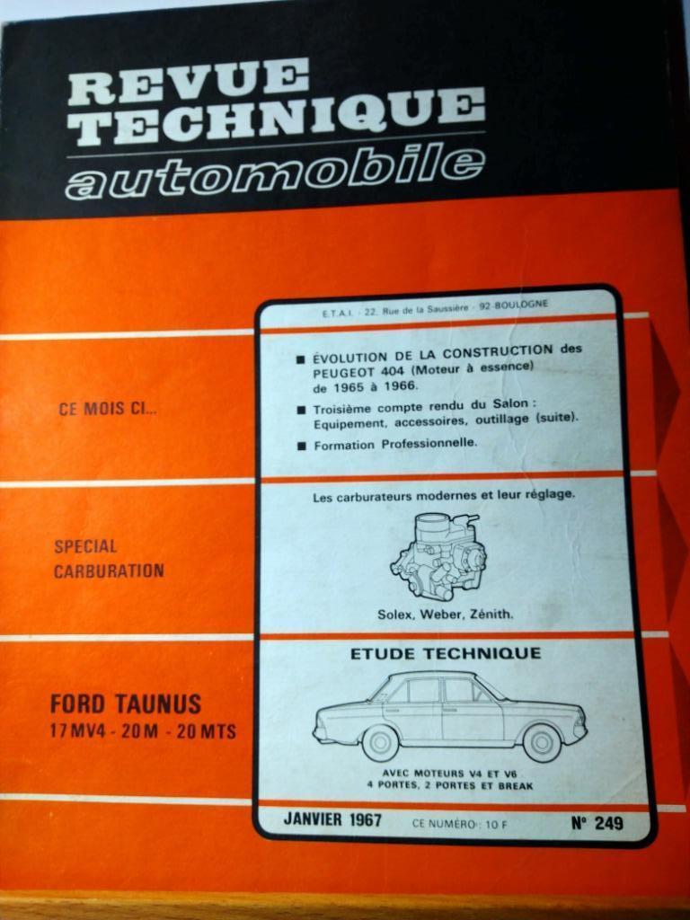 RTA - Ford Taunus - Peugeot 404 - n 249, Verzenden
