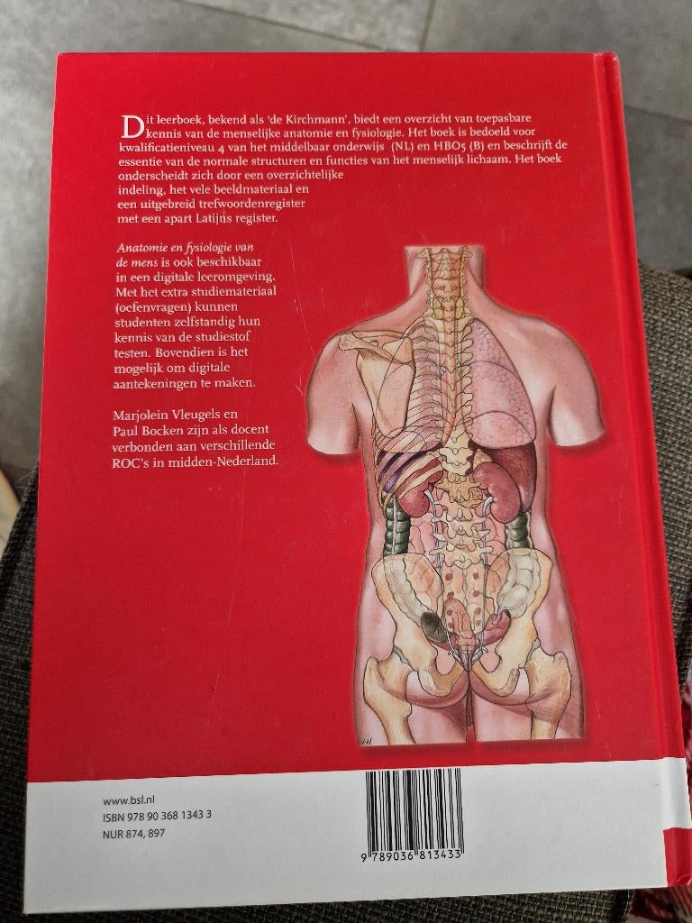 Anatomie en fysiologie van de mens, Boeken, Studieboeken en Cursussen, Ophalen, Zo goed als nieuw