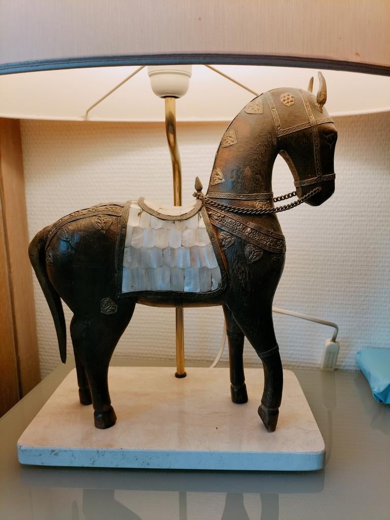 lampe vintage sur socle en marbre, Enlèvement