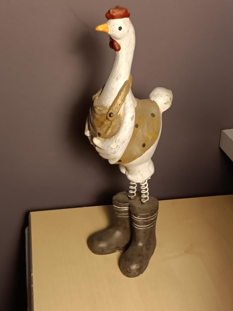 1 kip en 2 kinderen ter decoratie, Ophalen of Verzenden