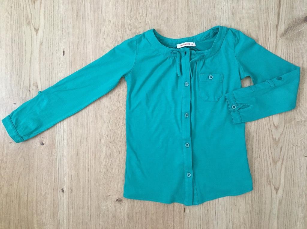 VAN HASSELS, groene longsleeve met knoopjes 116, Ophalen of Verzenden, VAN HASSELS., Meisje, Shirt of Longsleeve