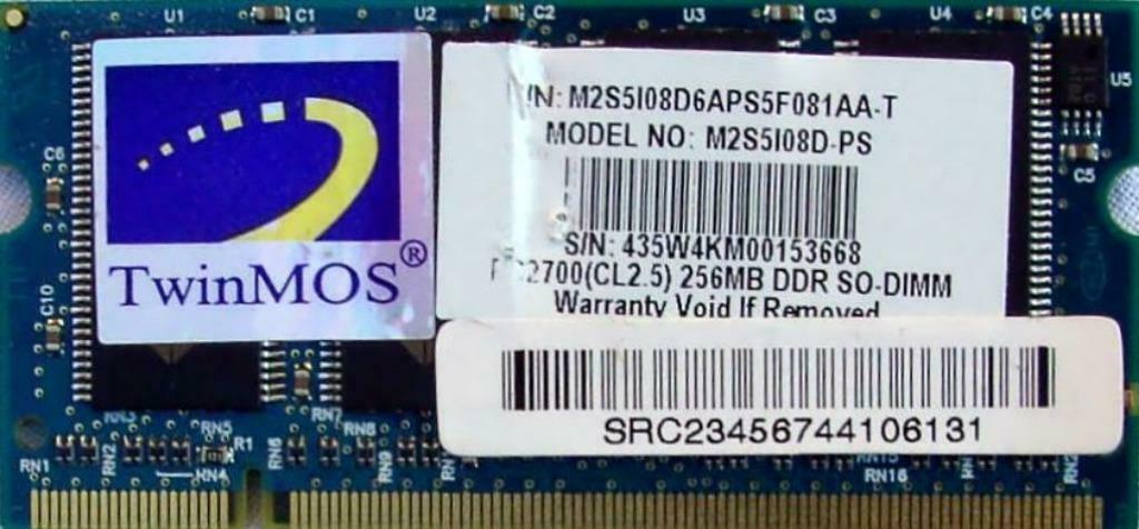 2 MEMOIRES DDR SO-DIMM pour LAPTOP, Computers en Software, RAM geheugen, 1 GB of minder, Nieuw, Ophalen of Verzenden, DDR