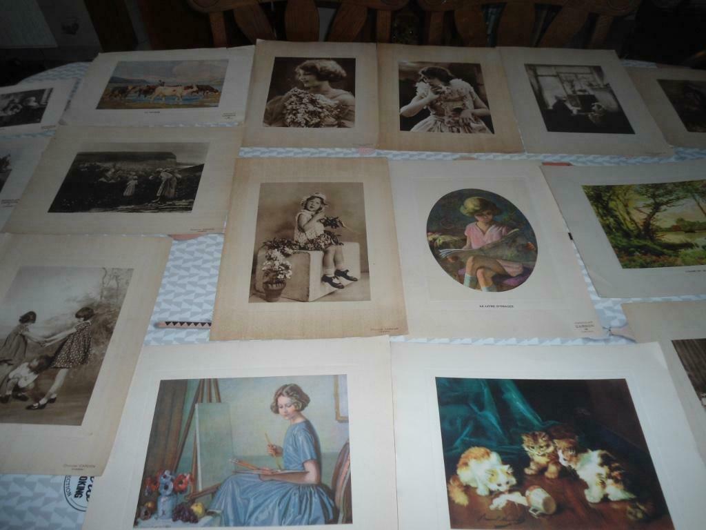 Lot de 24 Anciens Grands Chromos Chocolaterie CARDON ( Cambr, Collections, Enlèvement ou Envoi, Utilisé, Autres types