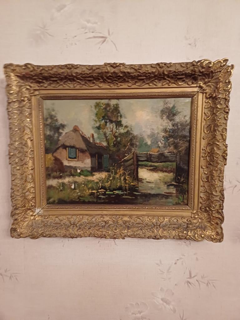 ZEER OUD NEDERLANDS SCHILDERIJTJE., Antiek en Kunst, Ophalen