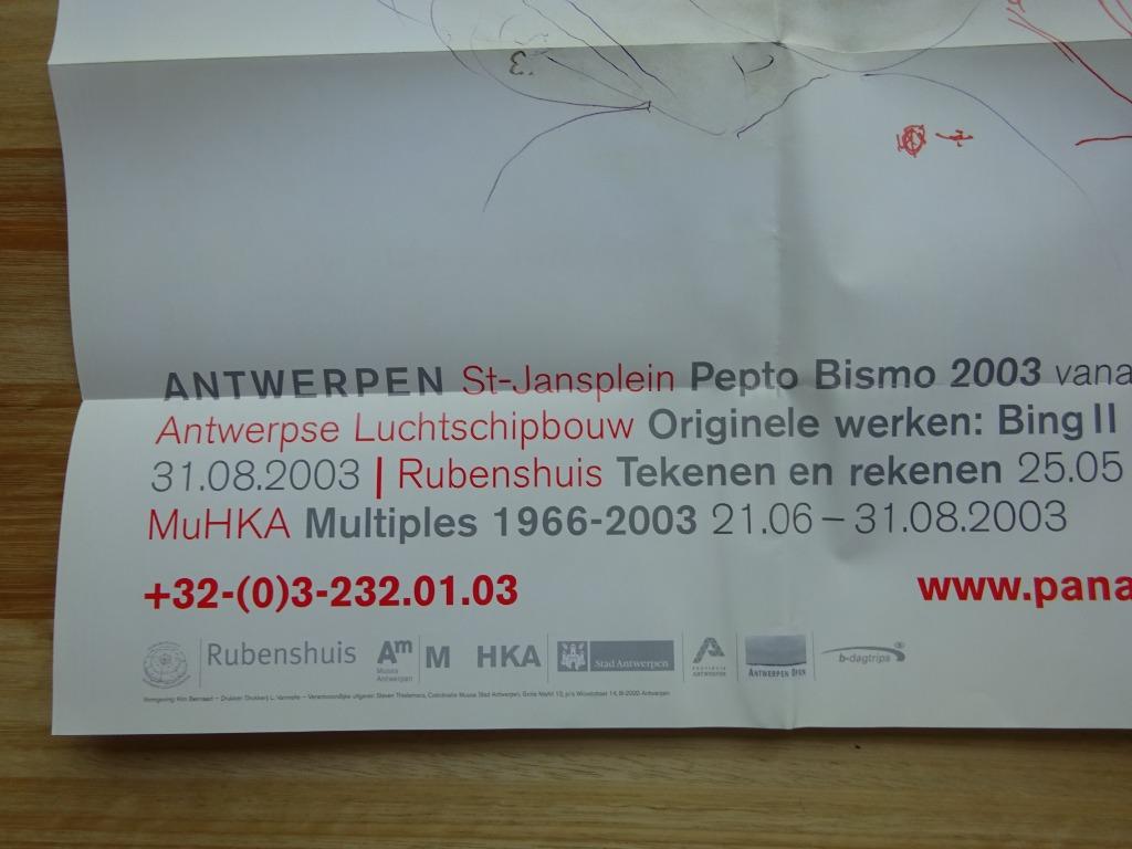Panamarenko 2003 Affiche Antwerpen, Enlèvement ou Envoi, Neuf, Dépliant