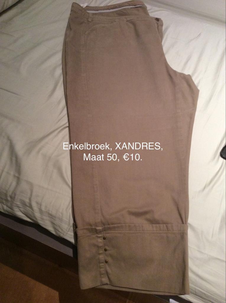 XANDRES, broek, maat 50, Kleding | Dames, Broeken en Pantalons, XANDRES, Gedragen, Beige