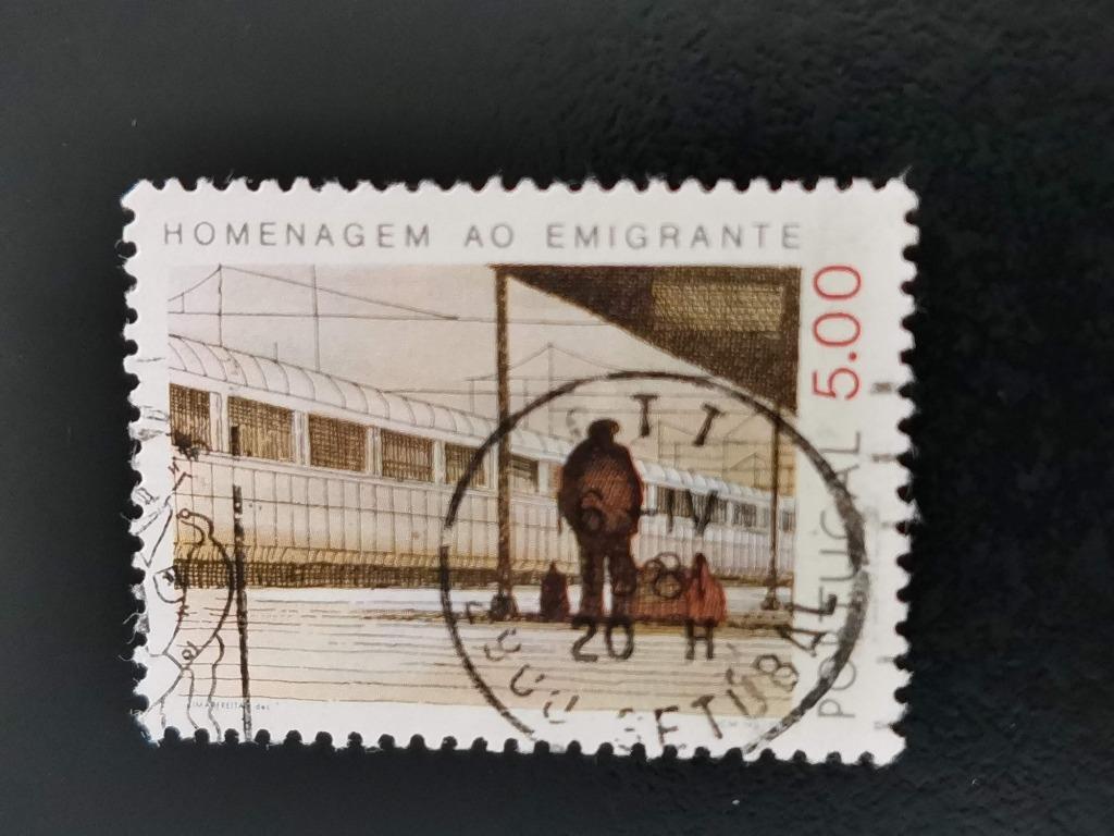 Portugal 1979 - Émigration portugaise, train, chemins de fer, Enlèvement ou Envoi, Portugal, Affranchi