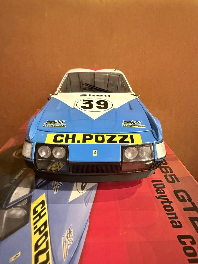FERRARI 365 GTB/4 DAYTONA LE MANS 1972 #39 KYOSHO 1/18, Hobby en Vrije tijd, Modelauto's | 1:18, Ophalen of Verzenden, Gebruikt