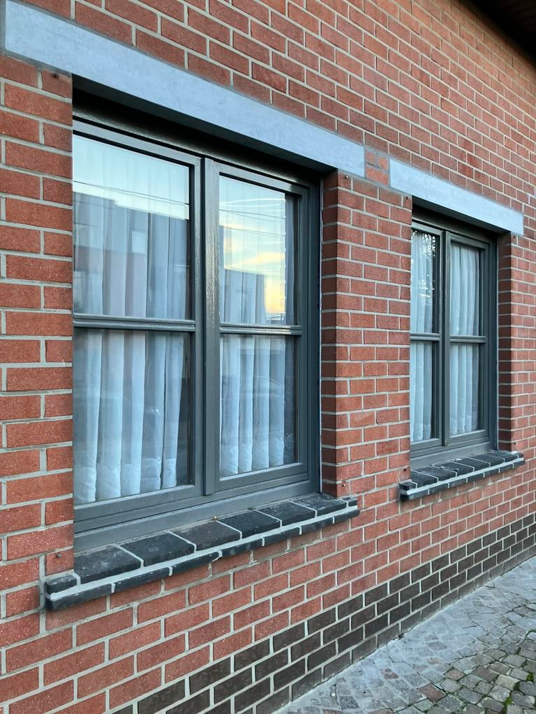 3 ramen, Gebruikt, Raamkozijn, 150 tot 225 cm, Inclusief glas