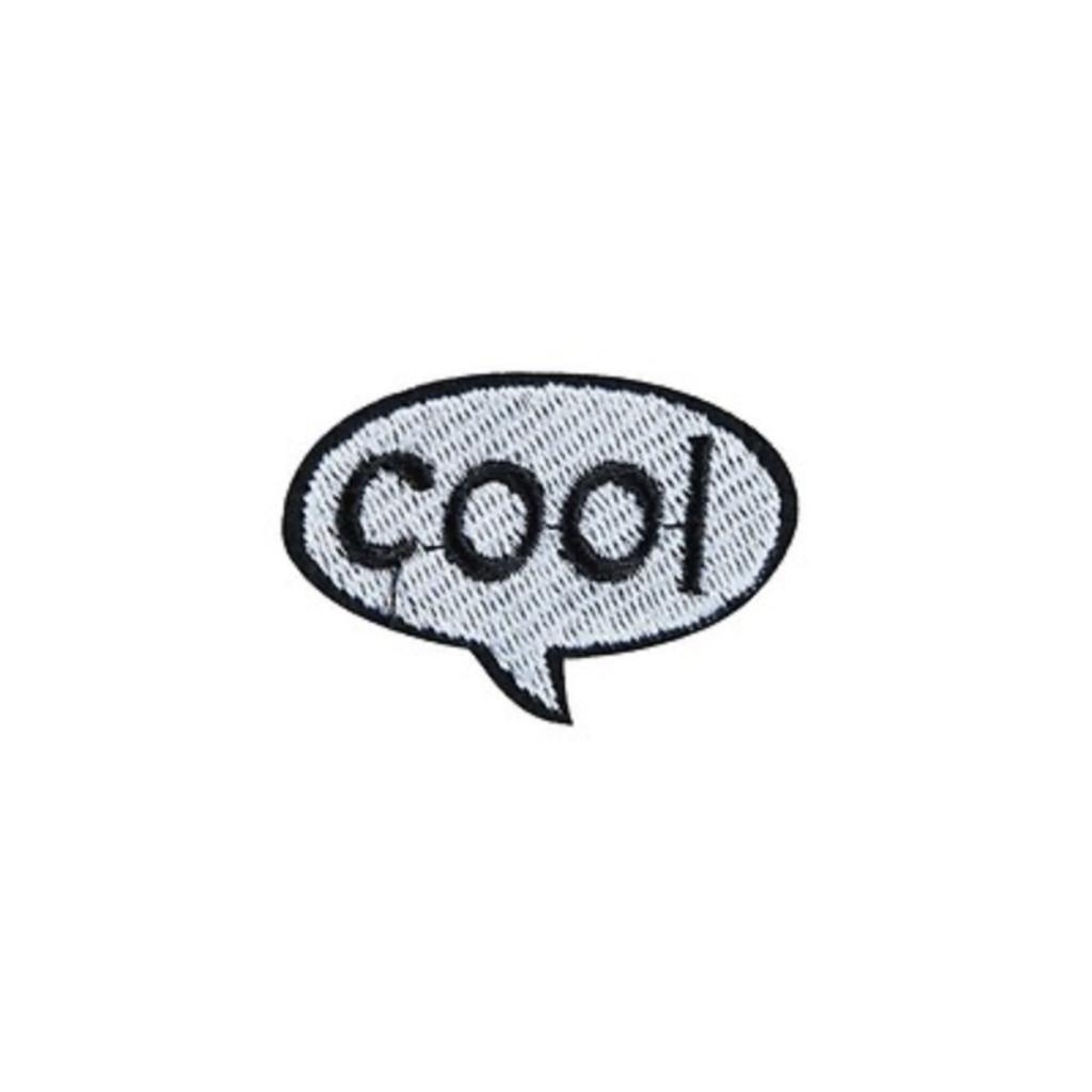 Cool tekst strijkplaatje patch - 46 x 32 mm, Ophalen of Verzenden, Nieuw