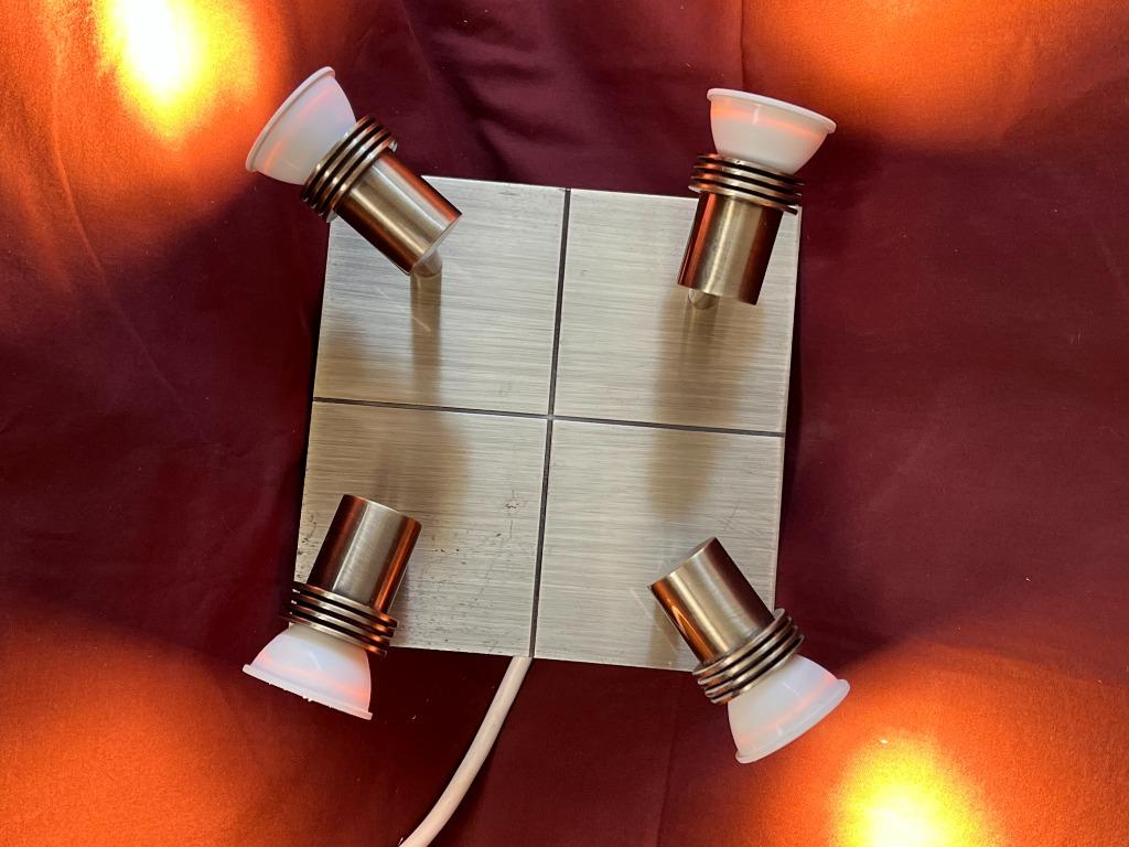 Lucide plafondspot (opbouw) – 4-lichts – Brons, Huis en Inrichting, Lampen | Spots, Ophalen, Metaal of Aluminium, Zo goed als nieuw