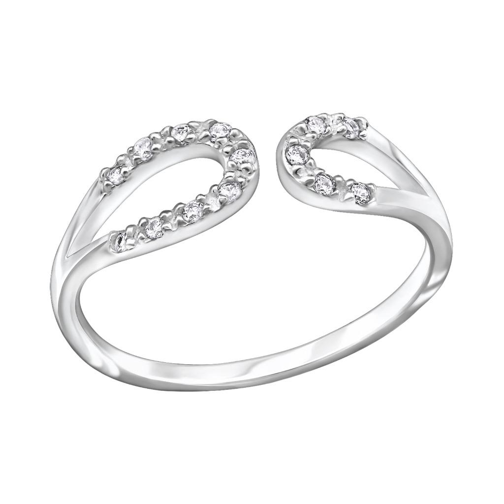 925 sterling zilveren damesring met zirkonia's, Handtassen en Accessoires, Nieuw, Ophalen of Verzenden, Met edelsteen, Dame