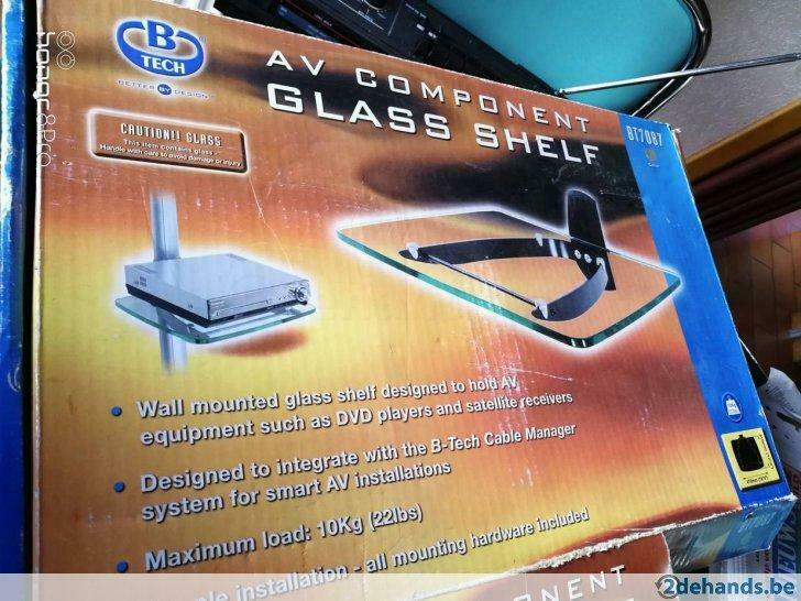 AV Component Glass Shelf B Tech, Huis en Inrichting, Woonaccessoires | Vazen, Nieuw, Ophalen