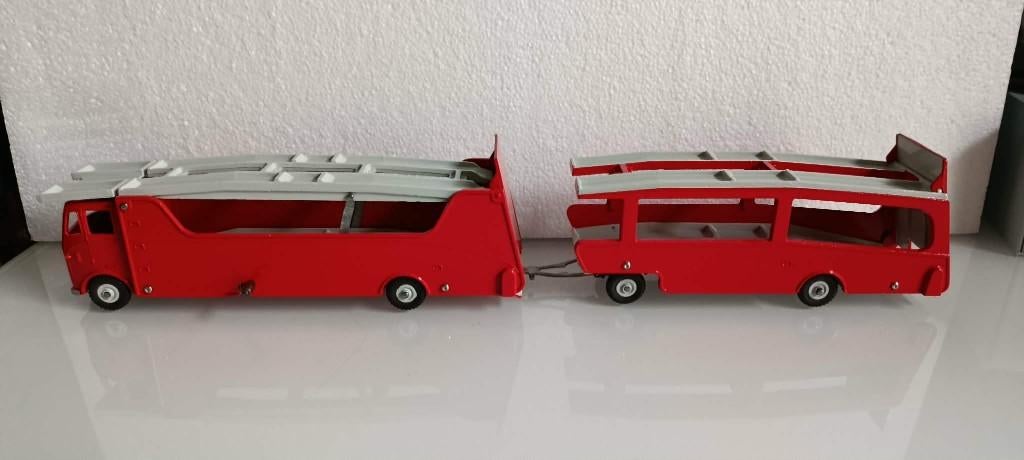Dinky Supertoys 984 Car Carrier + 985 Trailer, Verzenden, Zo goed als nieuw, Bus of Vrachtwagen, Dinky Toys