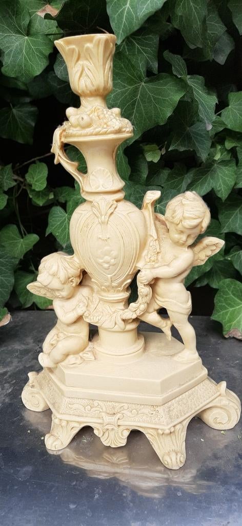 Vintage Kandelaar met Engeltjes, Ophalen of Verzenden