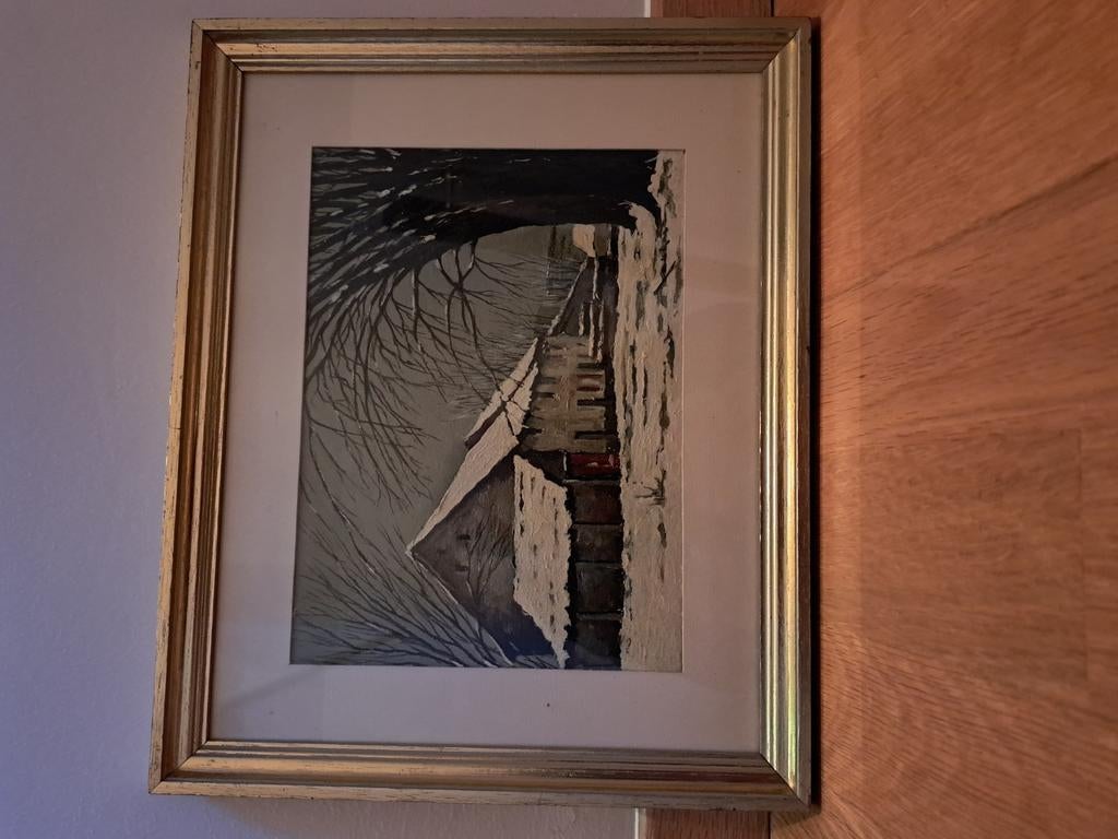 Tableau paysage hiver, Antiquités & Art, Art | Peinture | Classique, Enlèvement