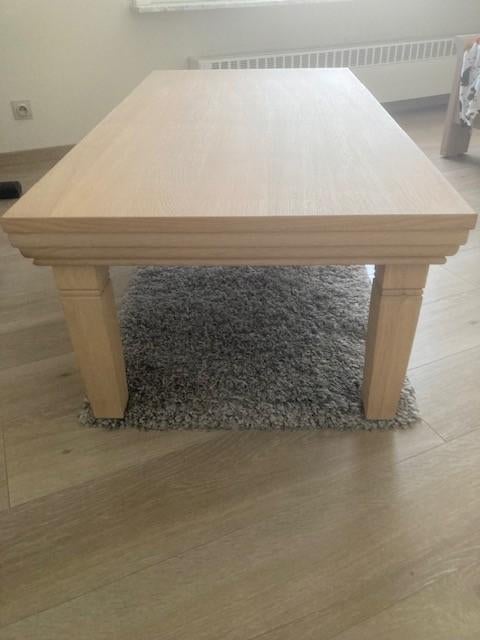 eiken salontafel, Ophalen, 100 tot 150 cm, Landelijk massief eik, Eikenhout