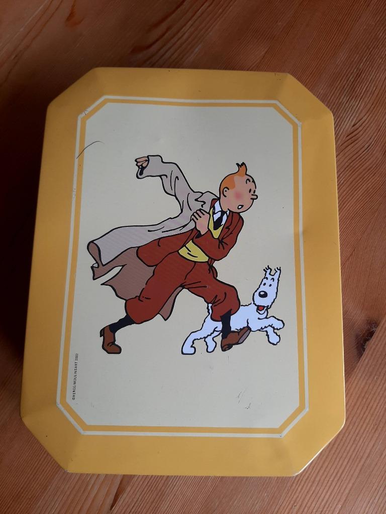 BOITE EN METAL TINTIN DE BISCUITS DELACRE 2002, Enlèvement ou Envoi, Utilisé, Biscuits, Autres marques