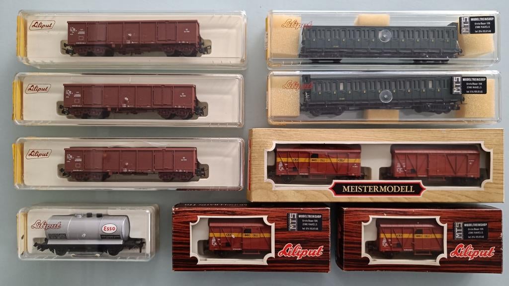 Liliput - diverse goederen wagons., Hobby en Vrije tijd, Ophalen of Verzenden, Zo goed als nieuw, Wagon, Overige merken