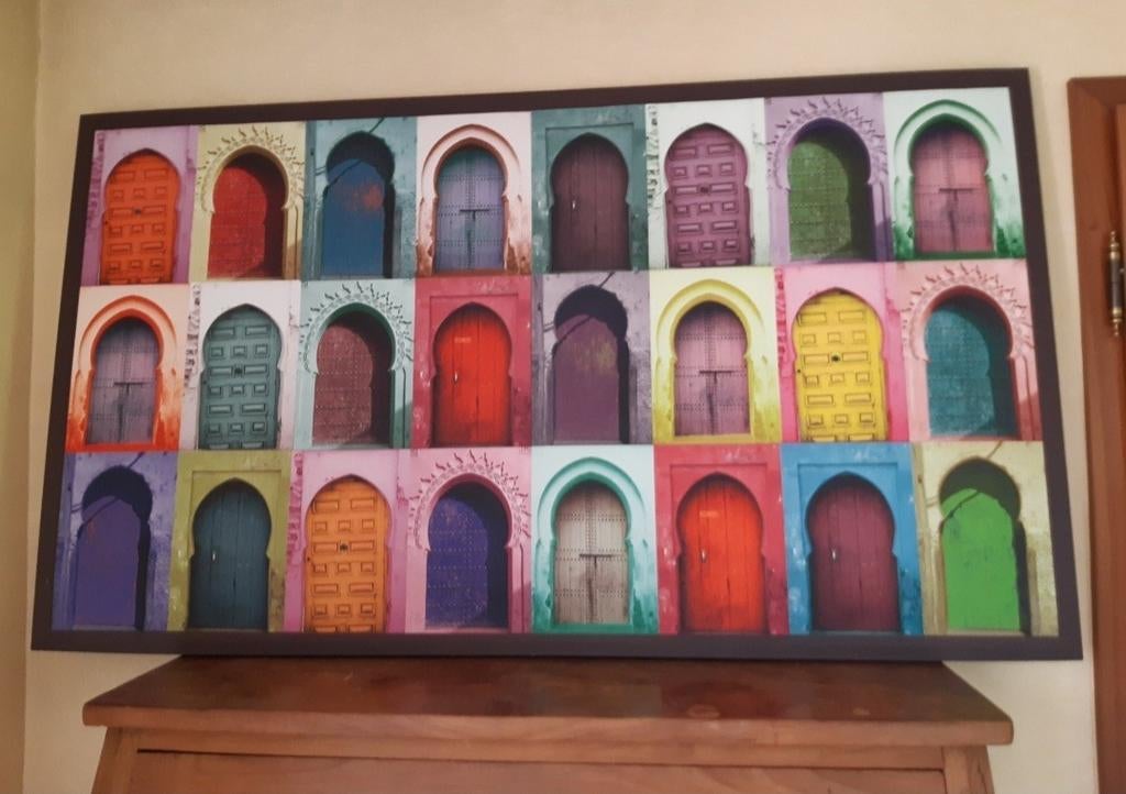 Tableau maisons de couleurs, Enlèvement, Comme neuf