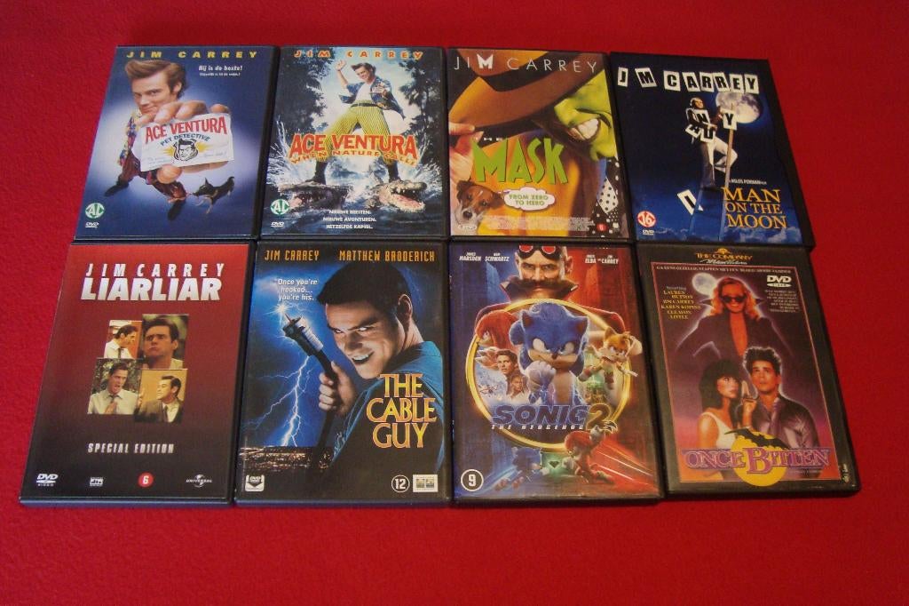 16 dvd's met jim carrey, Ophalen of Verzenden