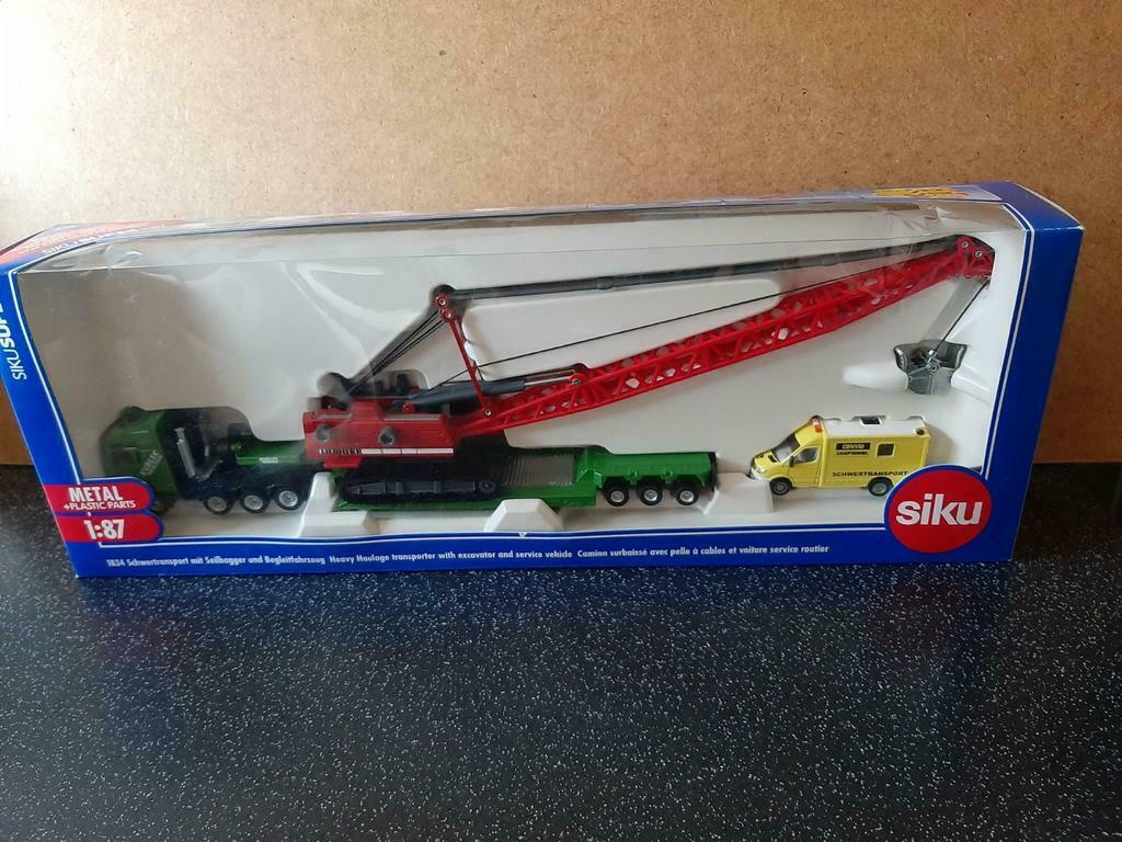 Camion surbaissé avec pelle 1/87  1834 Siku, Enlèvement ou Envoi, Comme neuf
