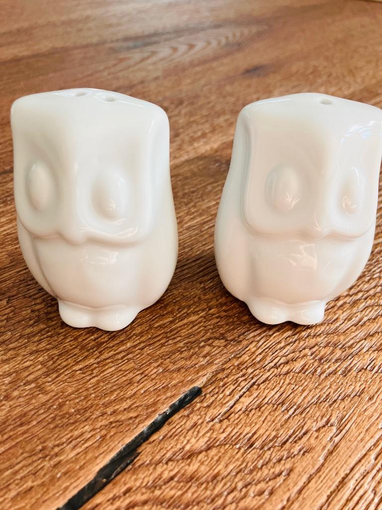 Zout en peper schudders 2 uilen set, Keramiek, Overige typen, Nieuw, Ophalen of Verzenden