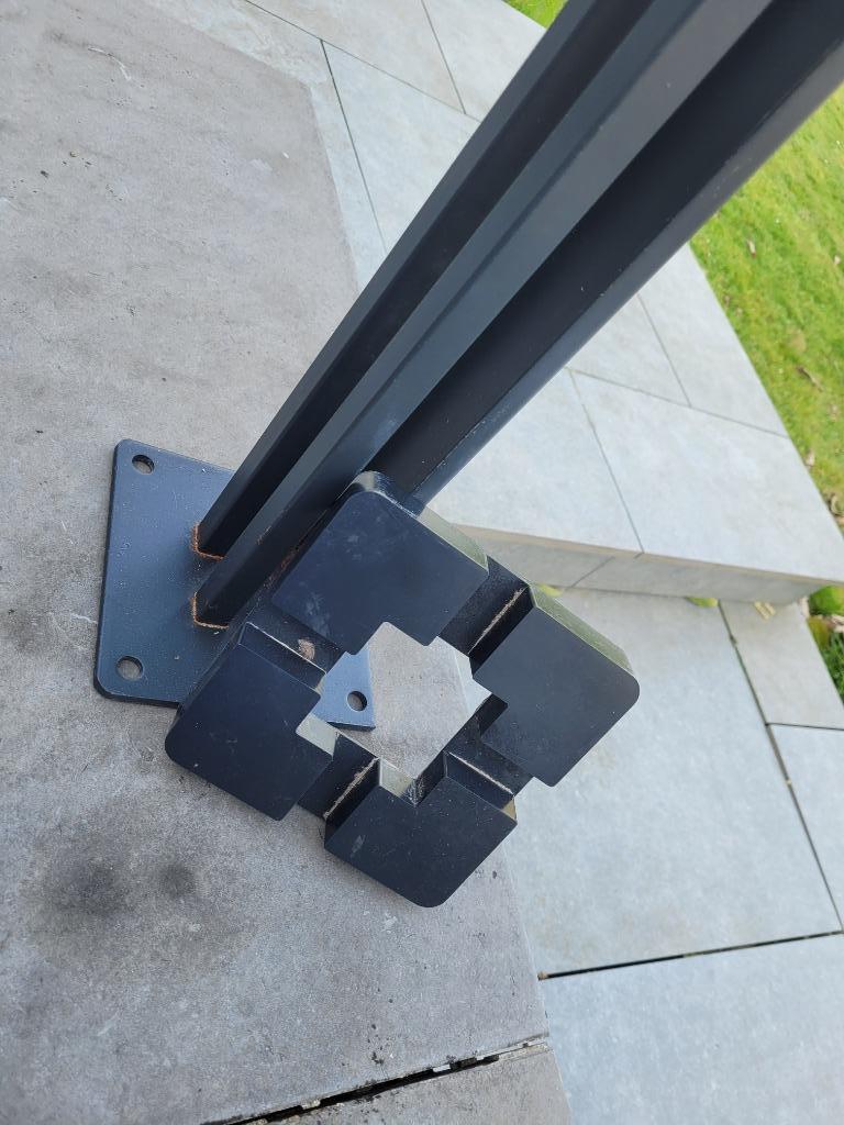 10 Pieds support piquet clôture en acier., Jardin & Terrasse, Clôtures de jardin, Enlèvement, Comme neuf, Aluminium, Autres types