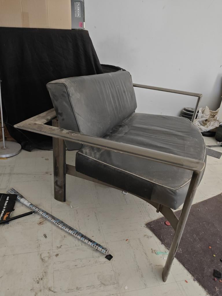 Leuke art-deco fauteuil, leer, Enlèvement ou Envoi