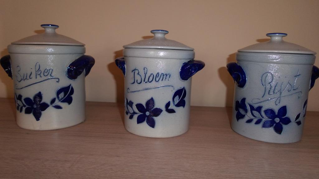 3 aardewerkpotten gres de la roche potten, Enlèvement