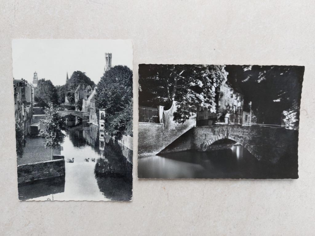 2 oude niet beschreven postkaarten van Brugge, Verzamelen, Postkaarten | België, Verzenden