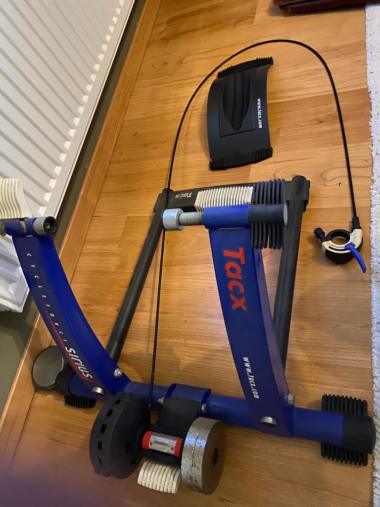 Tacx Sirius Soft Gel Fietstrainer – Inclusief Voorwielsteun, Ophalen, Zo goed als nieuw