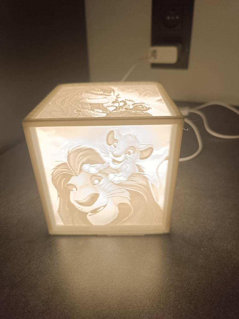 Le roi lion boite 3d led, Collections, Enlèvement ou Envoi, Neuf