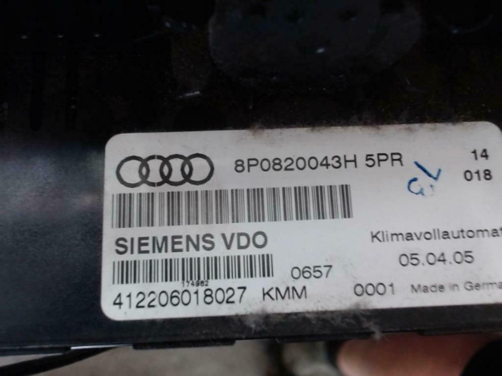 8p0820043d commande climatisation audi a3 (8p) 4020344, Autos : Pièces & Accessoires, Enlèvement ou Envoi, Utilisé, Audi