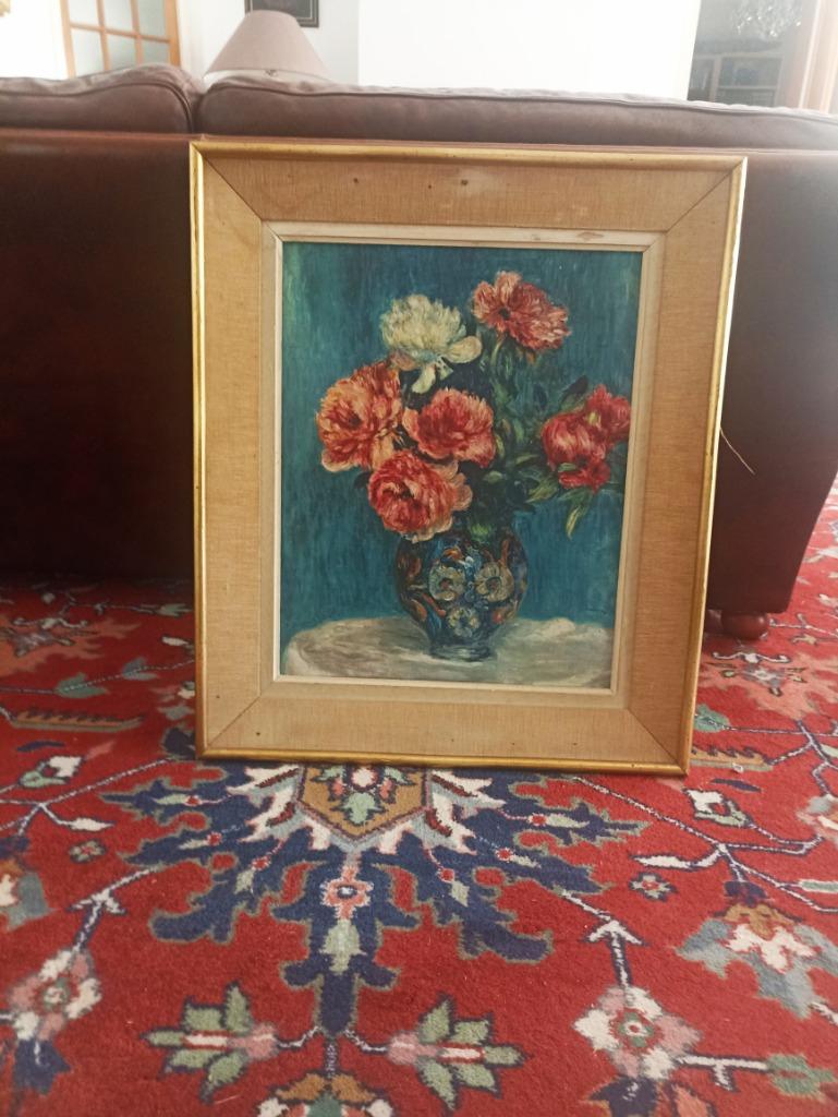 schilderij bloemen Renoir..., Antiek en Kunst, Kunst | Schilderijen | Klassiek, Ophalen